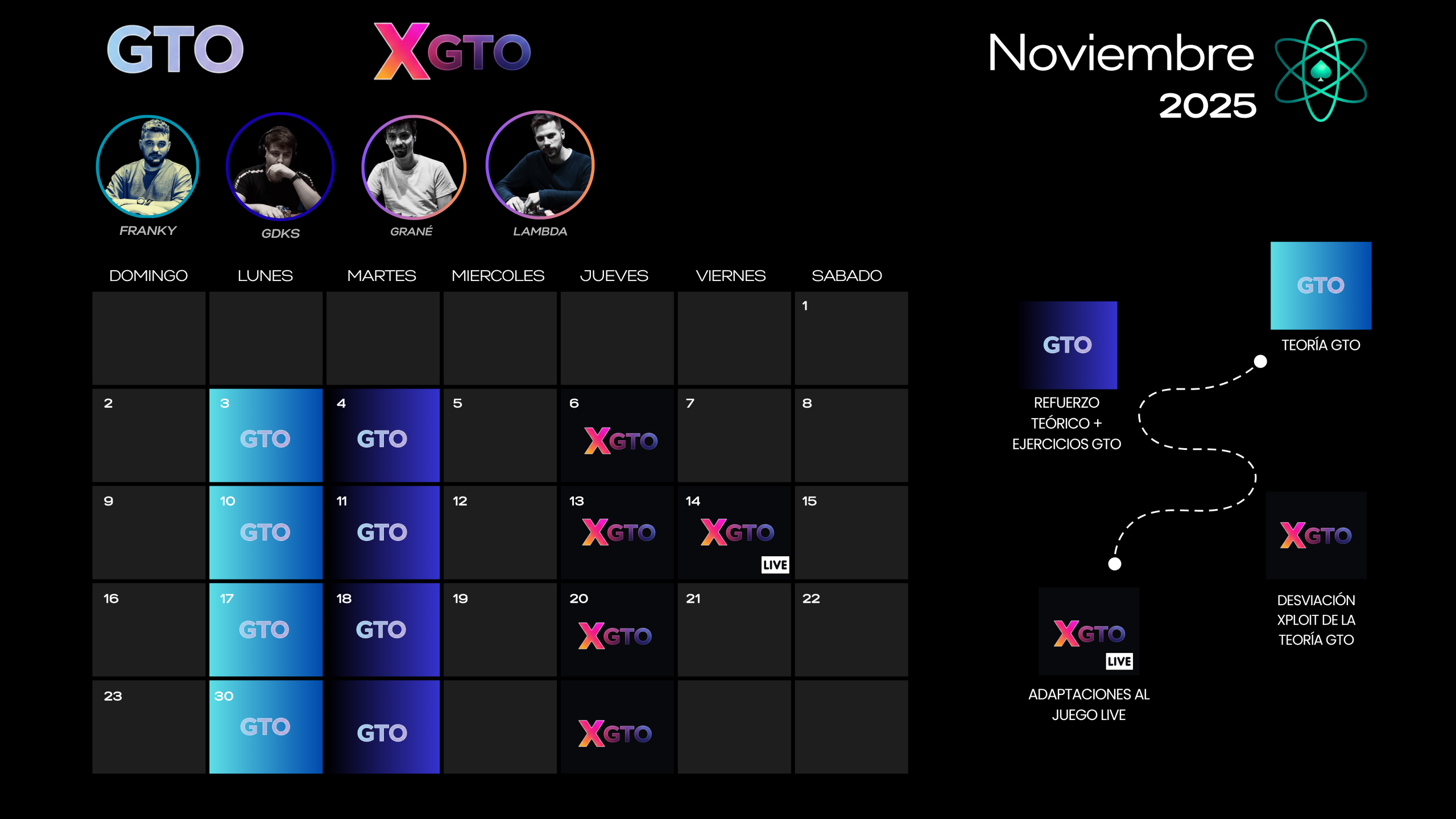 Calendario de eventos de AtomicSolver actualizado